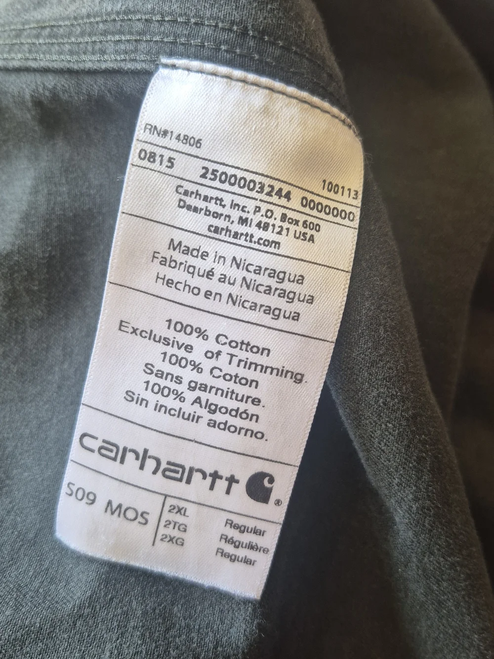 Carhartt Men's Washed Dark Gray Button-Up Shirt Jacket